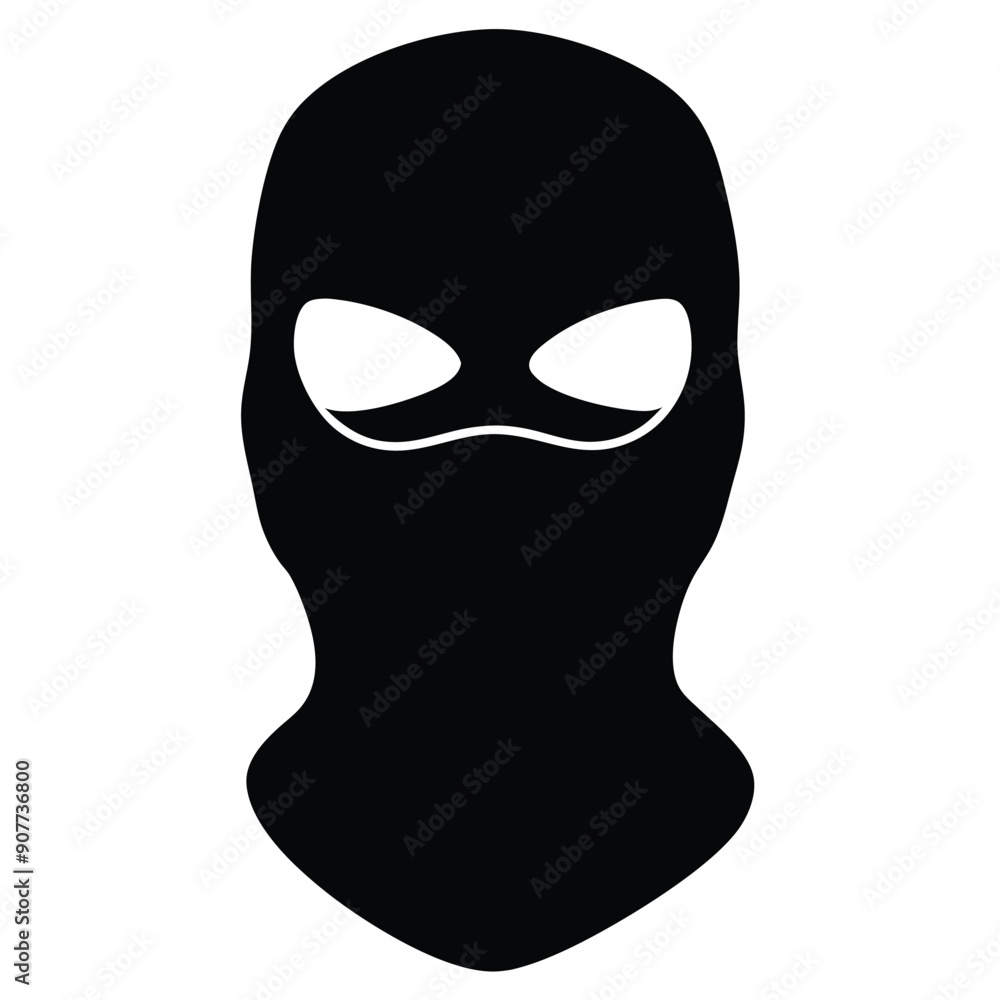 Balaclava Mask. silhouette vector illustration Balaclava Mask. silhouette vector illustration