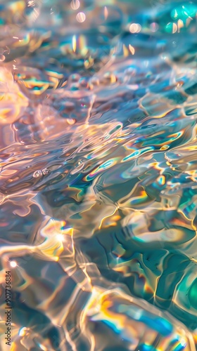 Abstract Background of Irisdescent Water Surface