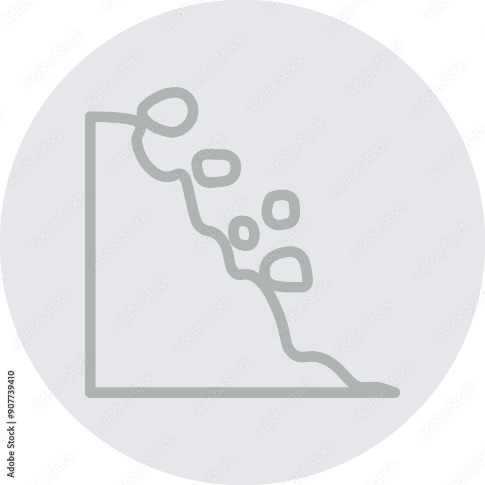 land sliding Vector Line Grey Circle Grey land sliding Vector Line Grey Circle Grey