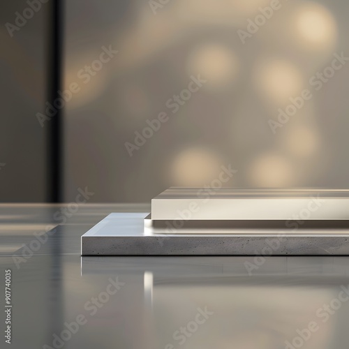 Wallpaper Mural Beautiful Of 3d Realistic Of Empty podium mockup stage realistic for Product Showcase Torontodigital.ca