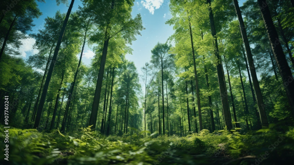 Fototapeta premium Sunlit Forest Canopy
