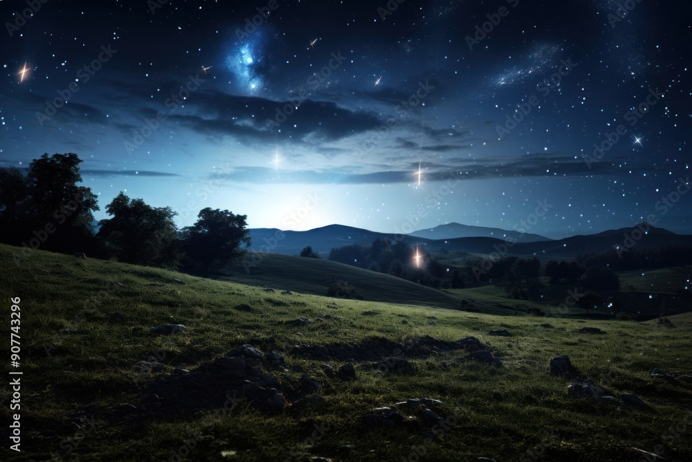 Field landscape astronomy outdoors. Field landscape astronomy outdoors.
