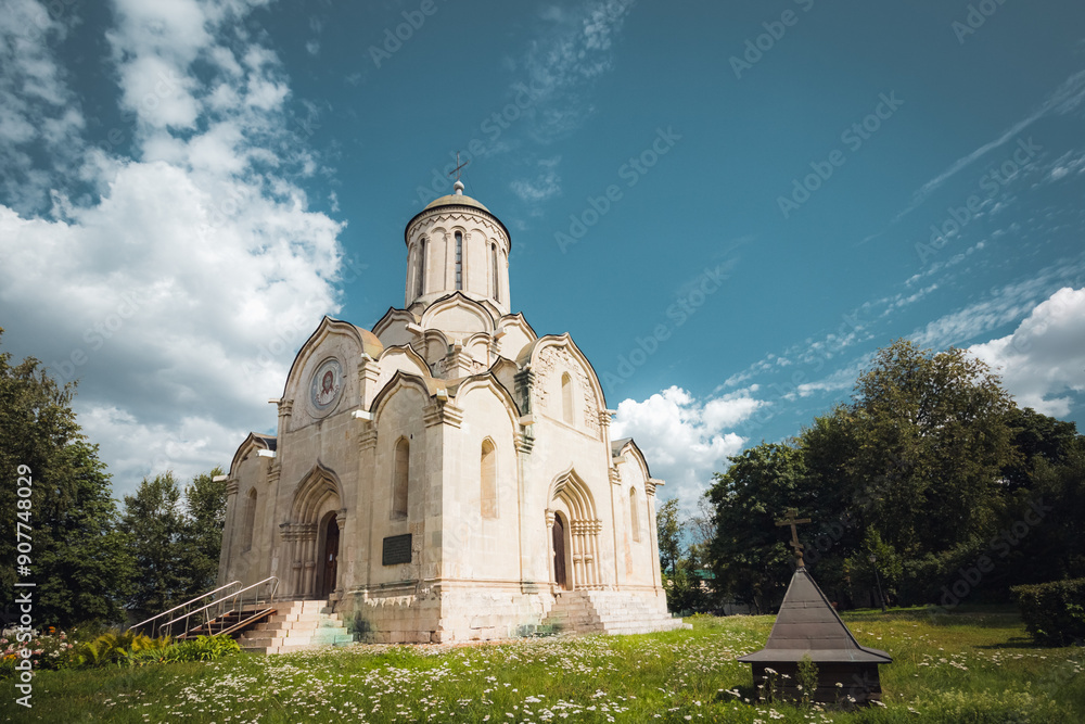 The Spassky Cathedral in the Andronikov Monastery. The historic old church building. Moscow, Russia The Spassky Cathedral in the Andronikov Monastery. The historic old church building. Moscow, Russia