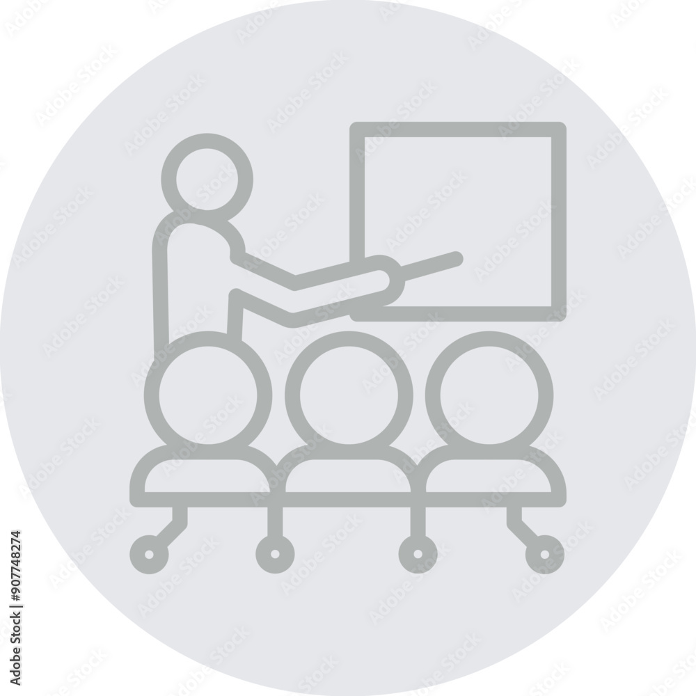 Digital Training Vector Line Grey Circle Grey