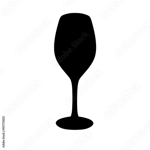 Vector glass of wine