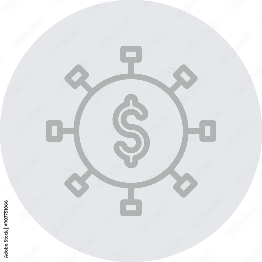 Asset Management Vector Line Grey Circle Grey Asset Management Vector Line Grey Circle Grey