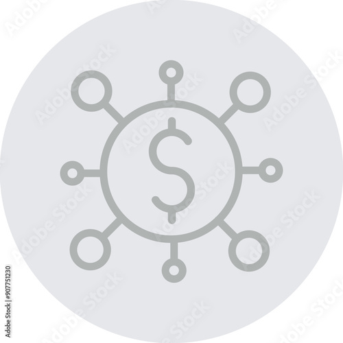 Crowdfunding Vector Line Grey Circle Grey