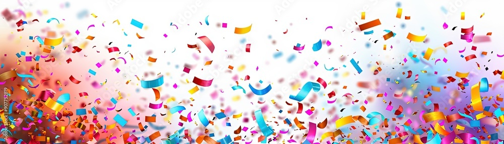 Vibrant and colorful confetti explosion on a white background, symbolizing celebration, joy, party, and festive atmosphere. Vibrant and colorful confetti explosion on a white background, symbolizing celebration, joy, party, and festive atmosphere.