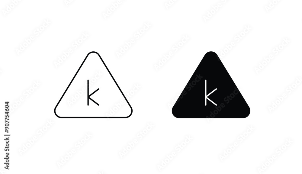 K icon design with white background stock illustration K icon design with white background stock illustration