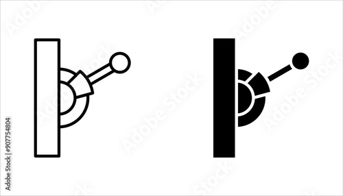 Lever icon set, vector illustration on white background