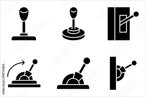 Lever icon set, vector illustration on white background