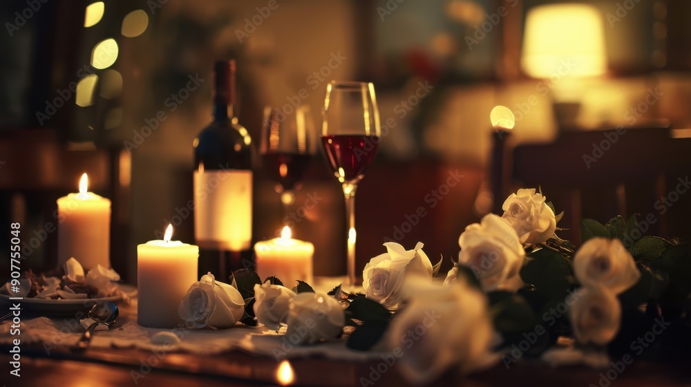 The romantic candlelit dinner. The romantic candlelit dinner.