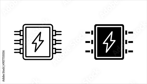 electric panel box vector. Electric distribution icon set. vector illustration on white background