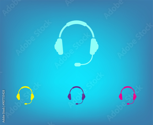 Vector icon on a blue background with a gradient