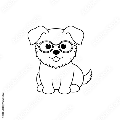 dog vector logo design 