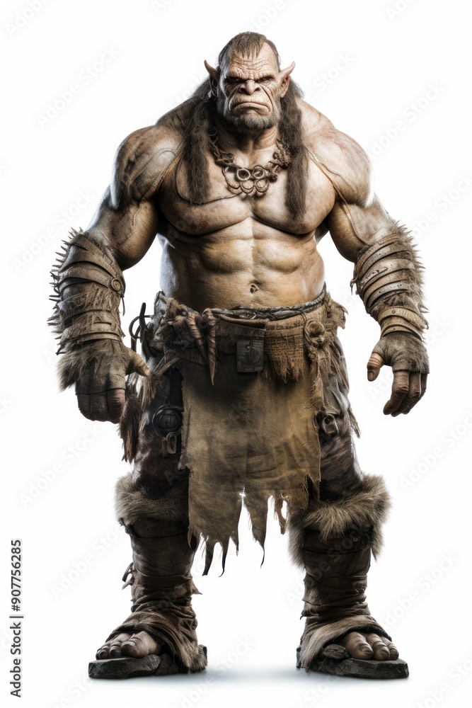 Warrior ogre adult white background bodybuilding. Warrior ogre adult white background bodybuilding.