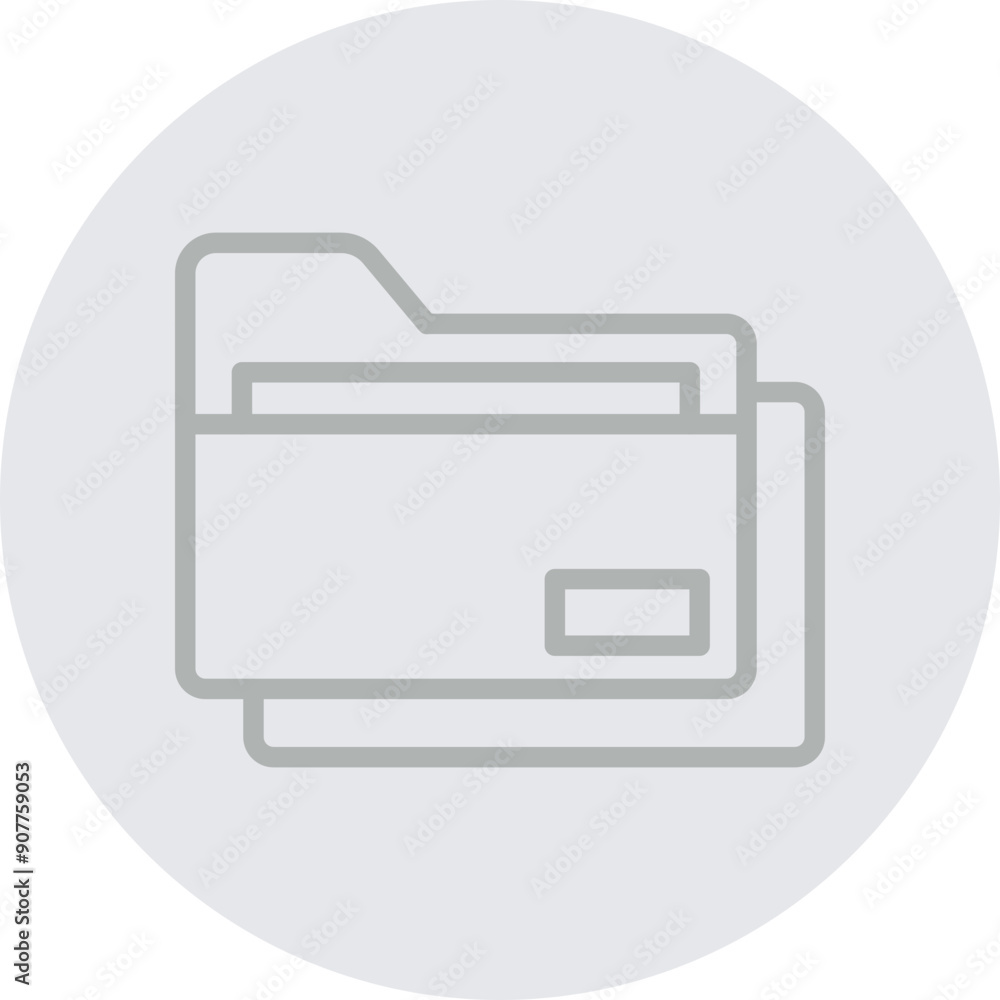 Folder Vector Line Grey Circle Grey Folder Vector Line Grey Circle Grey