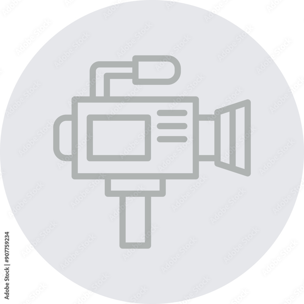 Video camera Vector Line Grey Circle Grey Video camera Vector Line Grey Circle Grey