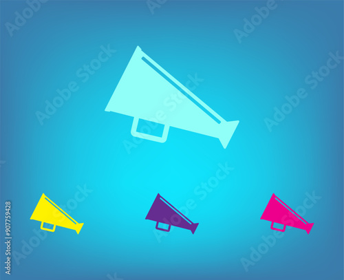 Vector icon on a blue background with a gradient