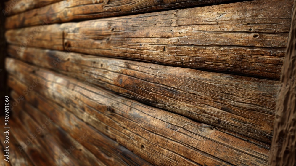 A close-up image of a rustic wooden wall with exposed beams A close-up image of a rustic wooden wall with exposed beams