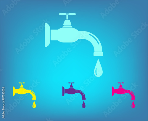 Vector icon on a blue background with a gradient