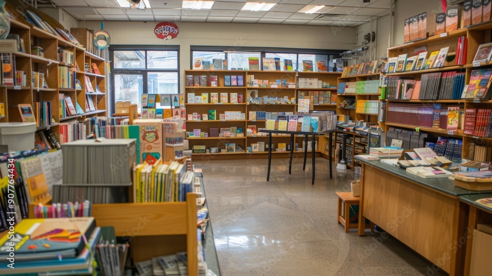 Bookshelf in a Bookstore. Bookshelf in a Bookstore.