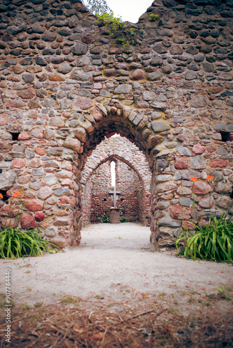 Ruins of St. Martin's Church in Gryżyna, Greater Poland