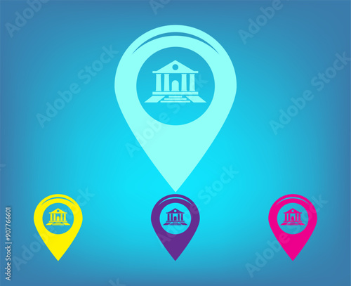 Vector icon on a blue background with a gradient