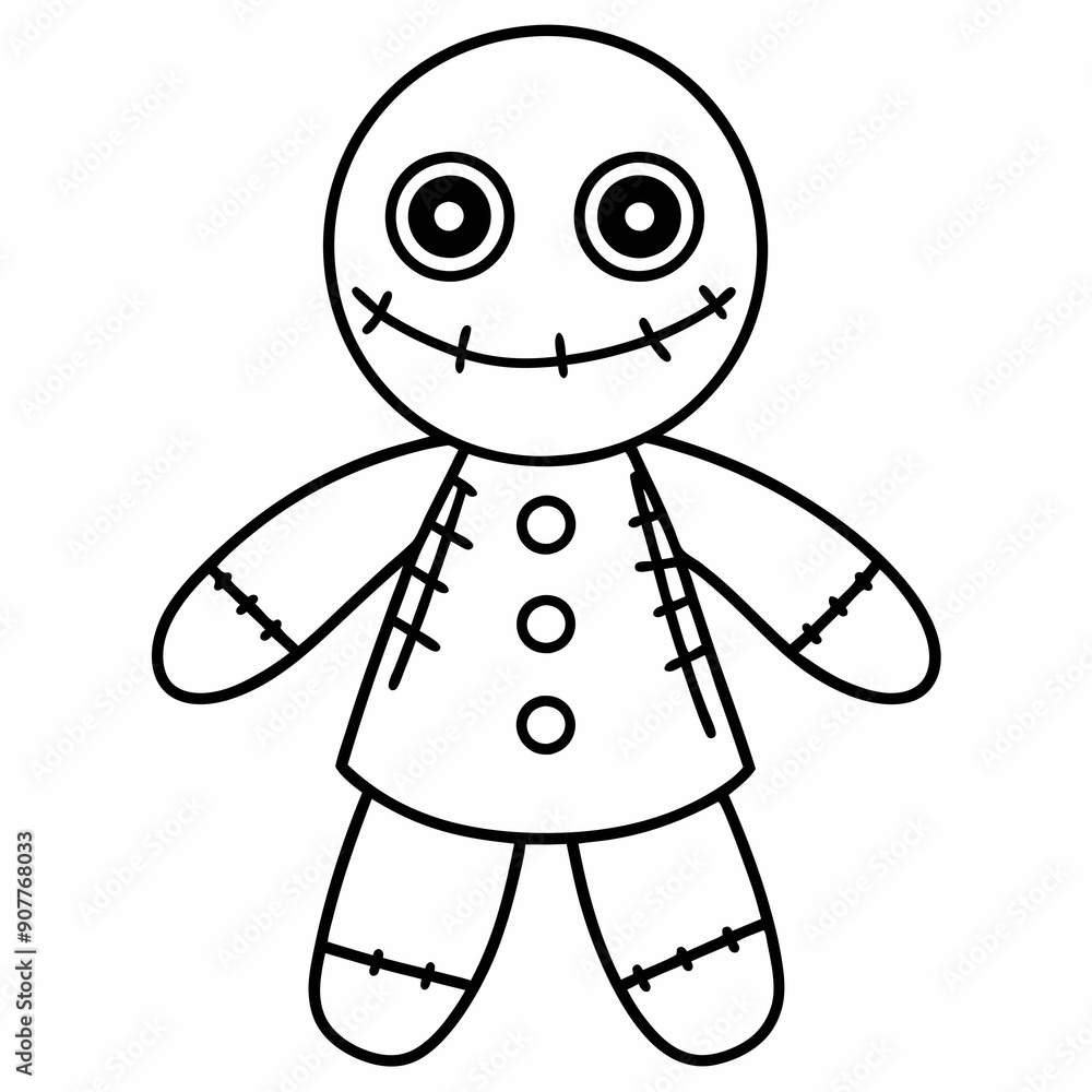 Fototapeta premium Voodoo doll art vector illustration