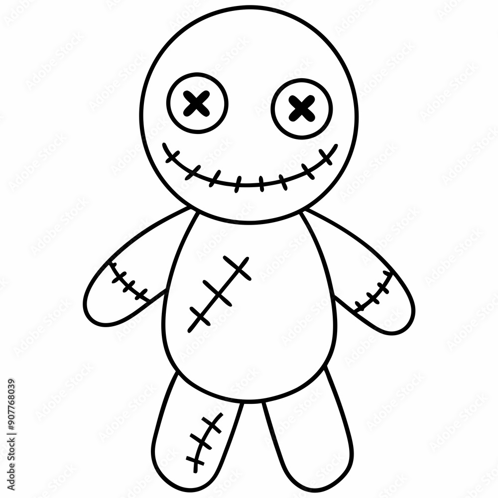 Obraz premium Voodoo doll art vector illustration
