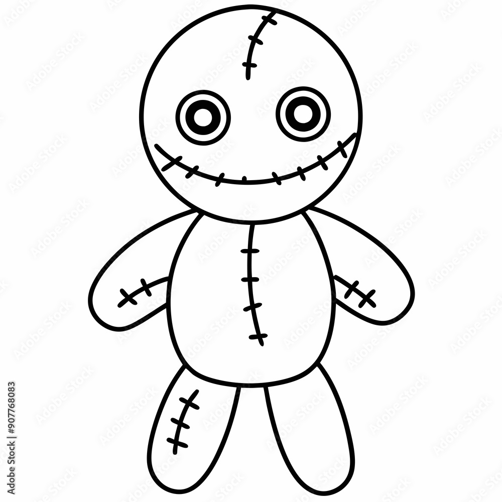 Obraz premium Voodoo doll art vector illustration