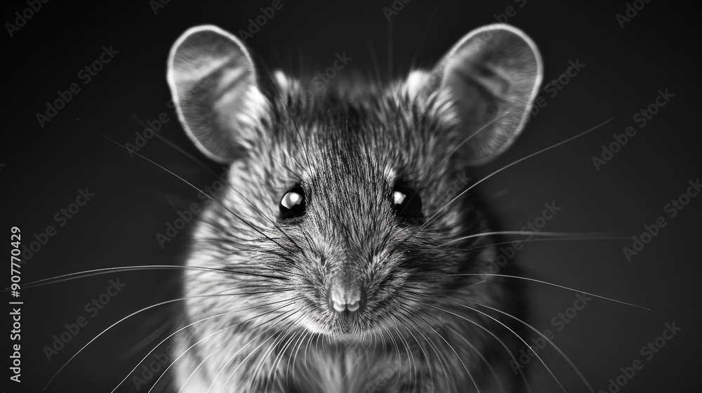 Intimate Mouse Portrait. Generative AI Intimate Mouse Portrait. Generative AI