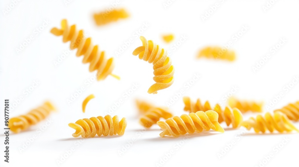 Fusilli Pasta in Motion: A Culinary Still Life Fusilli Pasta in Motion: A Culinary Still Life