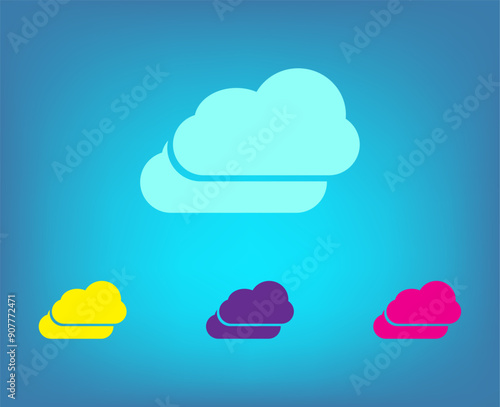 Vector icon on a blue background with a gradient