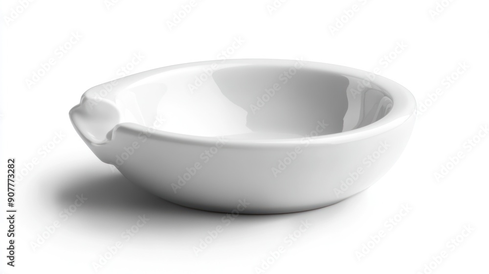 White Ceramic Bowl on a White Background White Ceramic Bowl on a White Background