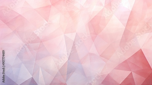 An ethereal abstract diamond pattern with geometric shapes bathed in a soft, diffused pink glow photo