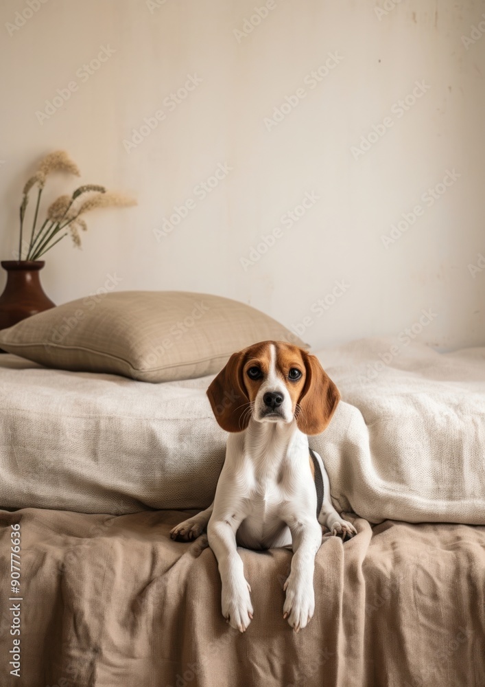 A beagle puppy bedroom animal mammal. A beagle puppy bedroom animal mammal.