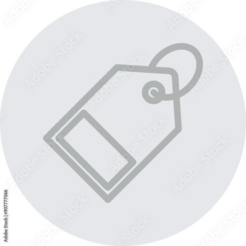 Tag Vector Line Grey Circle Grey