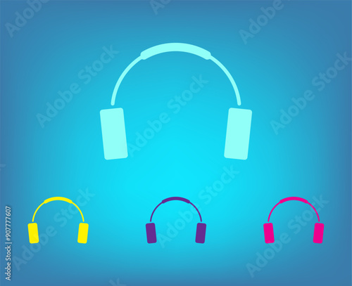 Vector icon on a blue background with a gradient