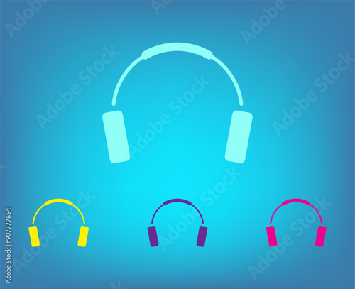 Vector icon on a blue background with a gradient