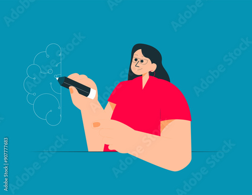 Computer science concept illustrations set. Characters integrating with innovative technology, studying deep learning, data mining and microprocessor programming. Vector illustration