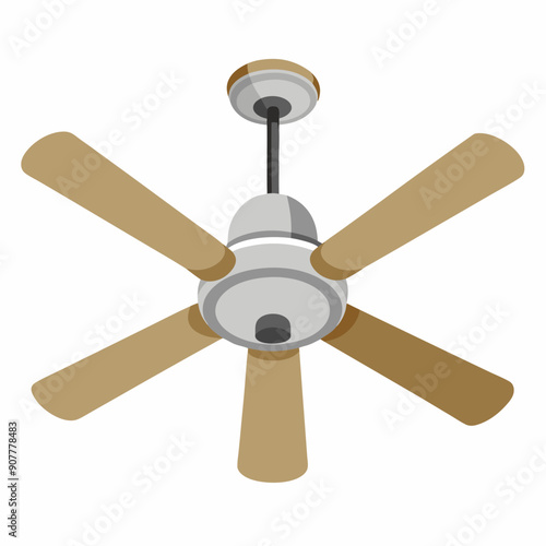 Ceiling Fan art vector illustration