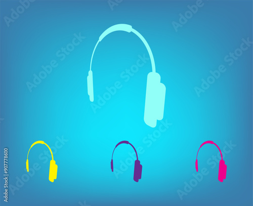 Vector icon on a blue background with a gradient