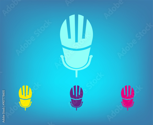 Vector icon on a blue background with a gradient