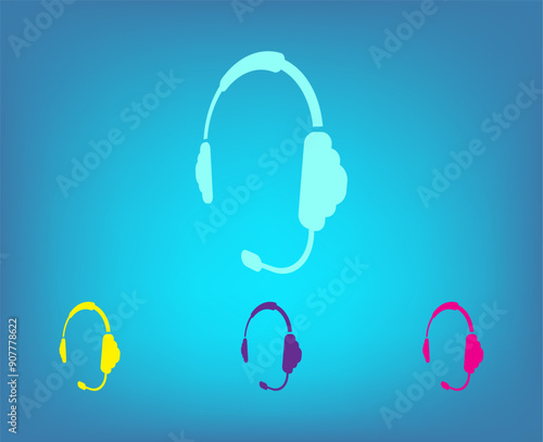 Vector icon on a blue background with a gradient