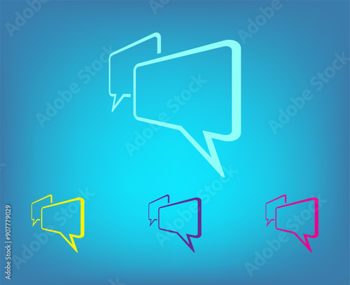 Vector icon on a blue background with a gradient