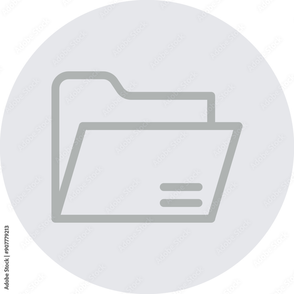 Folder Vector Line Grey Circle Grey Folder Vector Line Grey Circle Grey