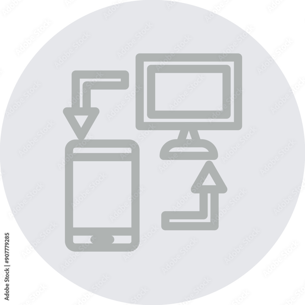 Remote Access Vector Line Grey Circle Grey Remote Access Vector Line Grey Circle Grey