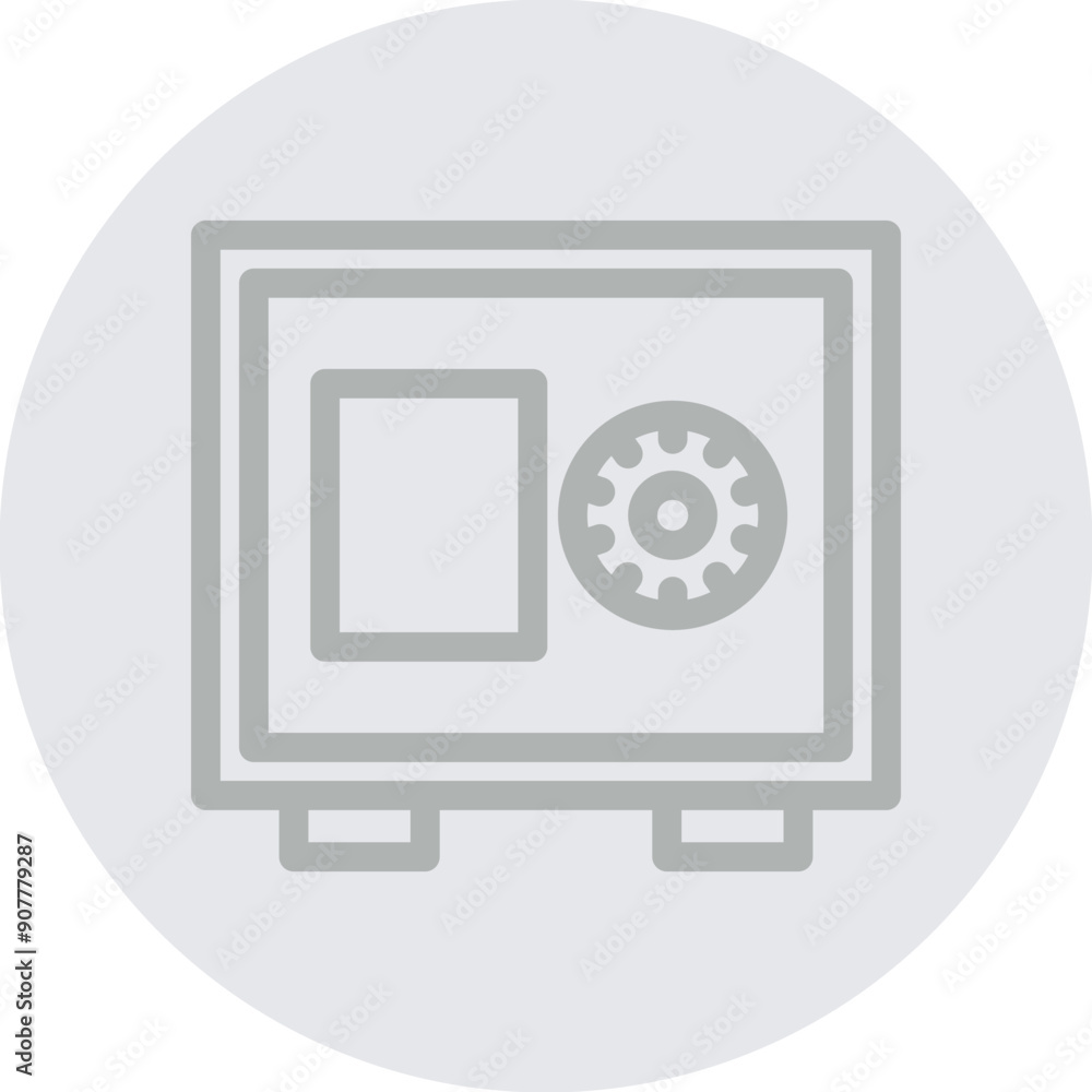 Safety Box Vector Line Grey Circle Grey Safety Box Vector Line Grey Circle Grey