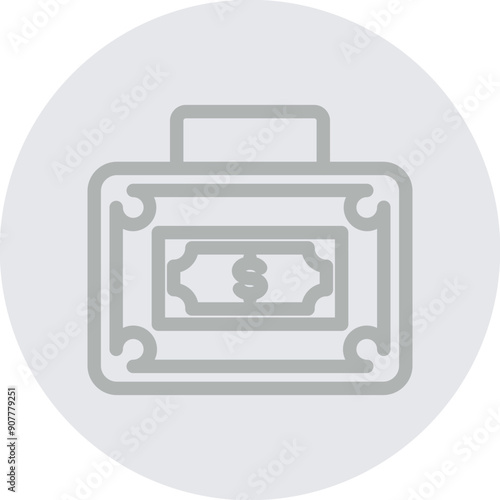 Money Laundering Vector Line Grey Circle Grey
